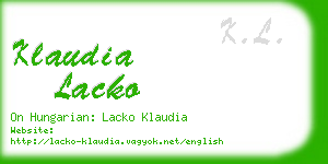 klaudia lacko business card